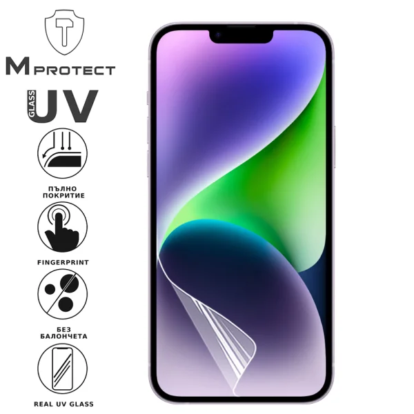 Хидрогел протектор UV Flexible Glass за iPhone 14 Plus, Front Shell 2