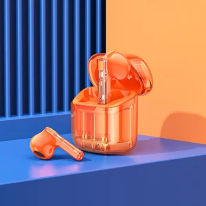 Borofone TWS BW23 Crystal Bean Transparent Edition Earphones, orange 3