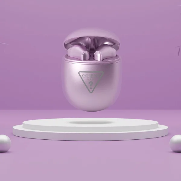 Guess True Wireless Triangle Logo BT5.2 Earphones, GUTWST82TRU, Purple, TWS, 3666339099350 3