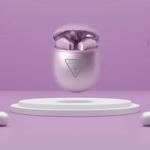 Guess True Wireless Triangle Logo BT5.2 Earphones, GUTWST82TRU, Purple, TWS, 3666339099350 3