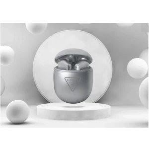 Guess True Wireless Triangle Logo BT5.2 Headphones, GUTWST82TRS, Silver, TWS, 3666339099145 3