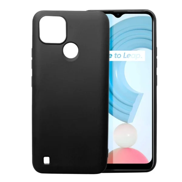 Силиконов калъф Matte за Realme C21Y, черен 1