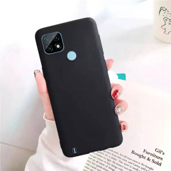Силиконов калъф Matte за Realme C21Y, черен 3