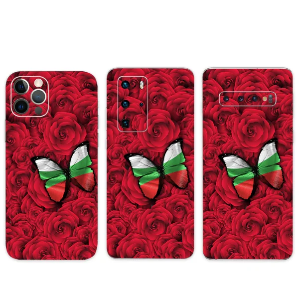 Cut-to-fit Phone Film Protector (Back), BG Rose 3D 1