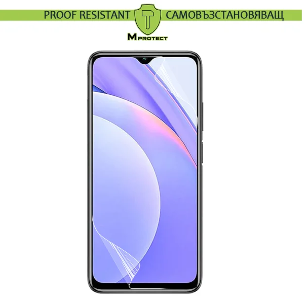 Hydrogel screen protector MProtect Prof Resistant for Xiaomi Redmi Note 9 4G, front shell 1