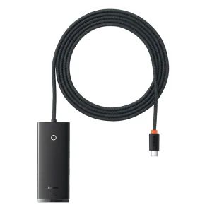 Адаптер Baseus Hub, Type C към 4 X USB3.0, 2 m, черен