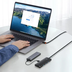 Адаптер Baseus Hub, Type C към 4 X USB3.0, 2 m, черен 4