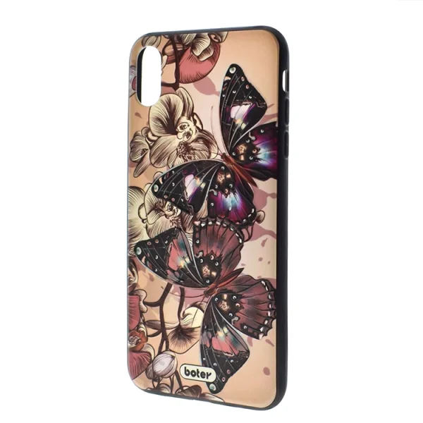 Пластмасов гръб Boter за iPhone XS Max (6.5), Пеперуди 2