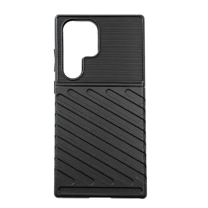 Силиконов калъф Thunder за Samsung Galaxy S23 Ultra, черен