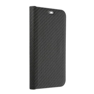 Калъф Тефтер Carbon Luna за Samsung Galaxy S23, черен