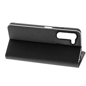 Калъф Тефтер Carbon Luna за Samsung Galaxy S23 Plus, черен 4