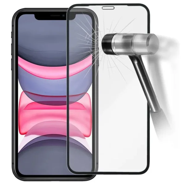 Стъклен протектор Veason 6D Pro Full Glue за iPhone XR / iPhone 11, черен 1