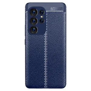 Силиконов калъф Litchi за Samsung Galaxy S23 Ultra, син