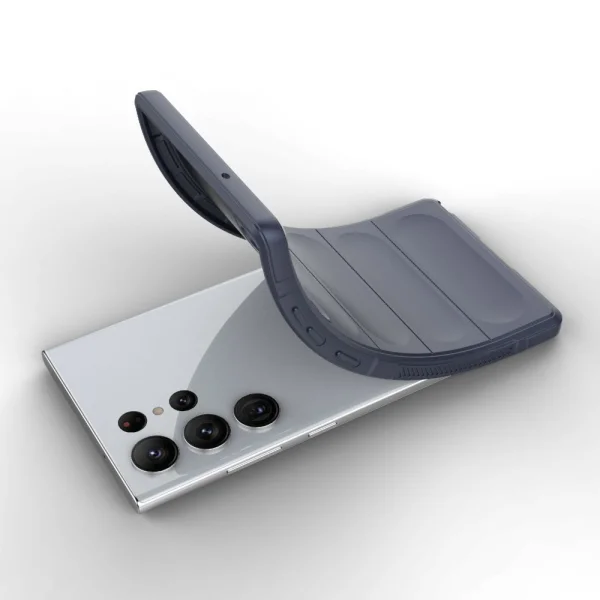Силиконов калъф Wear-resistant за Samsung Galaxy S23 Ultra, тъмно син 3