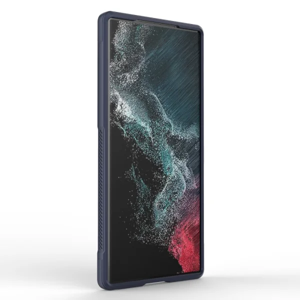 Силиконов калъф Wear-resistant за Samsung Galaxy S23 Ultra, тъмно син 4