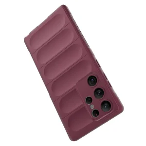 Силиконов калъф Wear-resistant за Samsung Galaxy S23 Ultra, тъмно червен 3