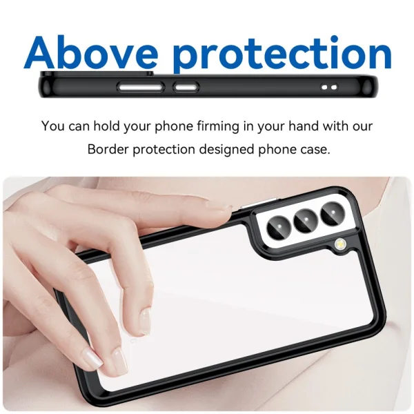 Shockproof case Acrylic Protect for Samsung Galaxy S23 Plus, black 4