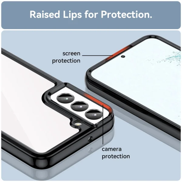 Shockproof case Acrylic Protect for Samsung Galaxy S23 Plus, black 6