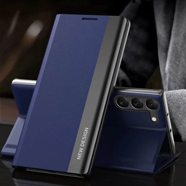 Electroplating Flip Case for Samsung Galaxy S23, blue 2