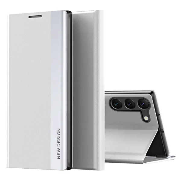 Калъф Тефтер Electroplating за Samsung Galaxy S23, бял 1