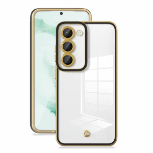 Silicone case for Samsung Galaxy S23, Electroplated, black