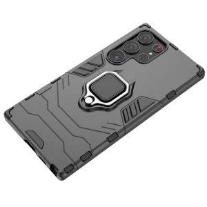 Удароустойчив Калъф Hybrid Cover за Samsung Galaxy S23 Ultra, с поставка, Черен 5