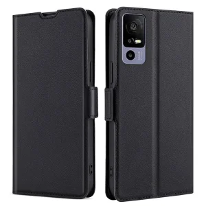 Калъф тефтер PU Leather за TCL 40R, Черен