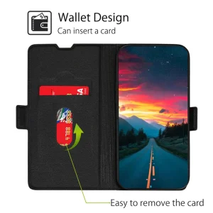 Калъф тефтер PU Leather за TCL 40R, Черен 3
