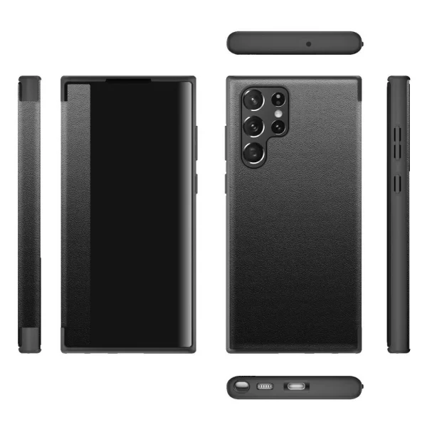 Калъф Тефтер Flip Cover за Samsung Galaxy S23 Ultra, черен 3