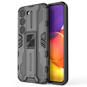 Shockproof case Shockproof for Samsung Galaxy S23, with stand, black