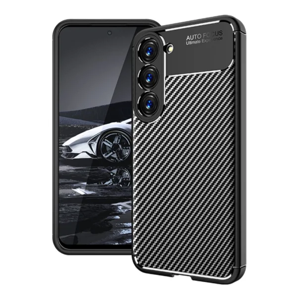 Силиконов Калъф Carbon за Samsung Galaxy S23 Plus, черен 2