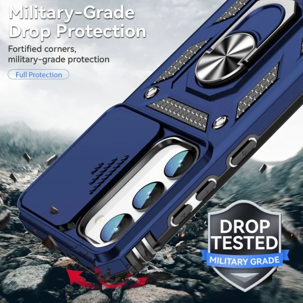 Shockproof Slide Camera case for Samsung Galaxy S23 Plus, with stand, Blue 5