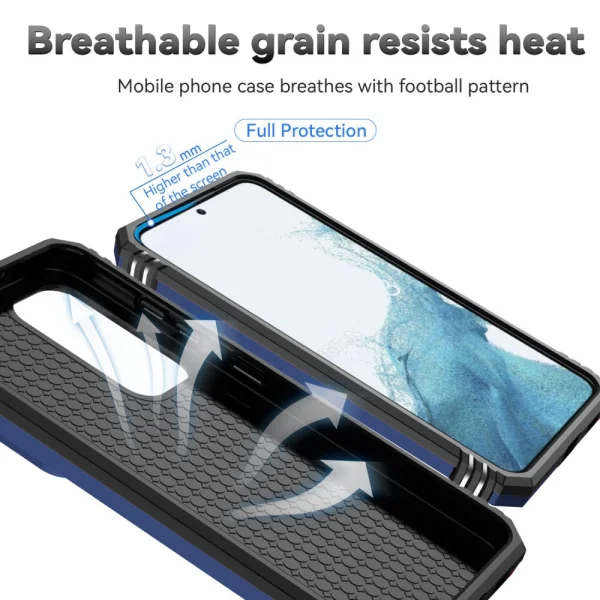 Shockproof Slide Camera case for Samsung Galaxy S23 Plus, with stand, Blue 4
