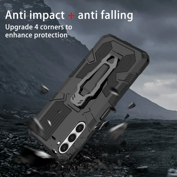 Удароустойчив калъф Kickstand за Samsung Galaxy S23 Plus, черен 2