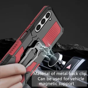 Shockproof Kickstand Case for Samsung Galaxy S23 Plus, Red 4