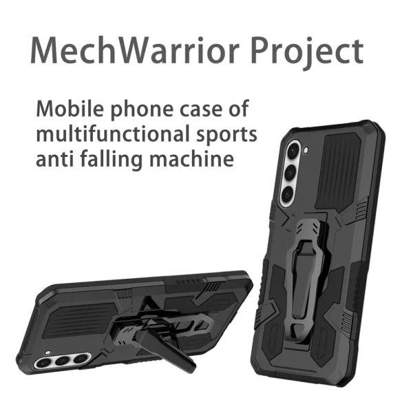 Shockproof Kickstand Case for Samsung Galaxy S23, Black 2
