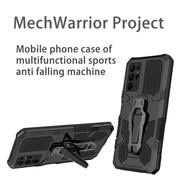 Shockproof Kickstand case for Samsung Galaxy S23 Ultra, Black 2