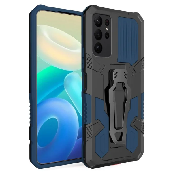 Shockproof Kickstand case for Samsung Galaxy S23 Ultra, Blue 1