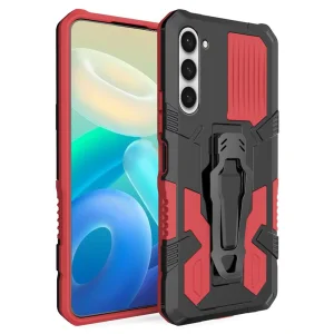 Shockproof Kickstand Case for Samsung Galaxy S23, Red