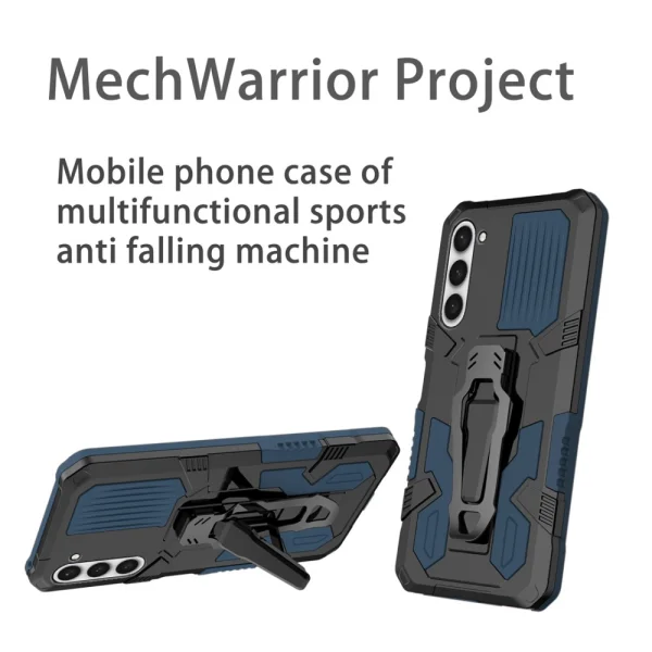 Shockproof Kickstand Case for Samsung Galaxy S23, Blue 2