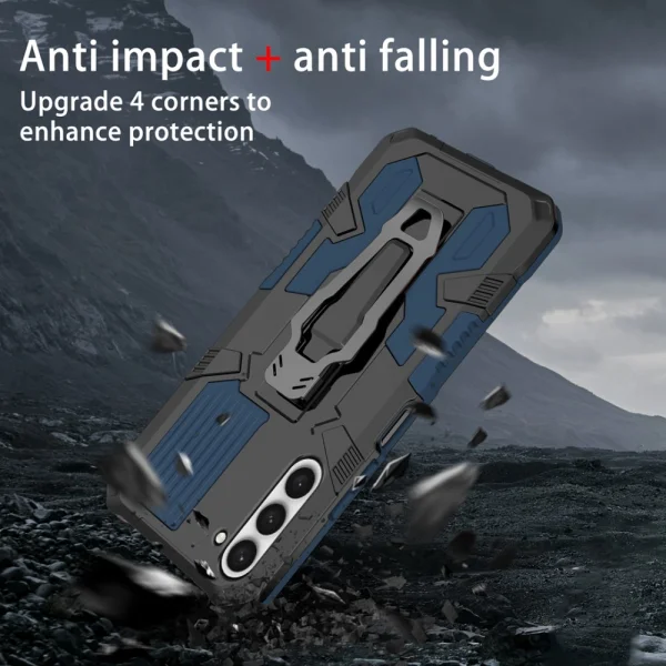 Shockproof Kickstand Case for Samsung Galaxy S23, Blue 3