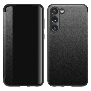 Калъф Тефтер Leather за Samsung Galaxy S23 Plus, Черен