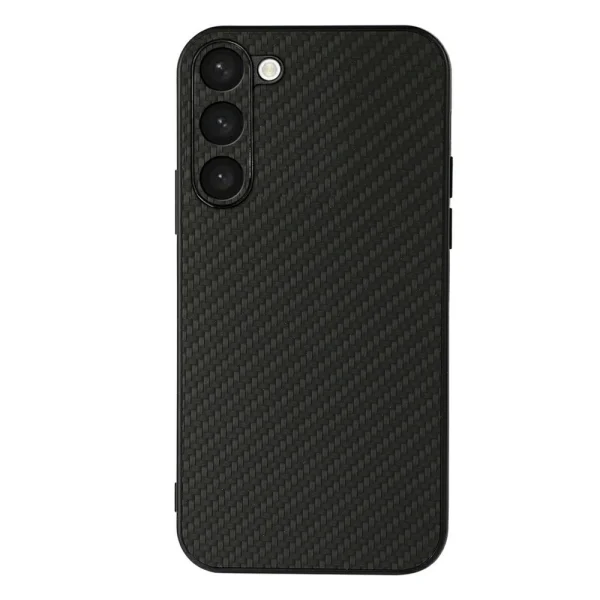 Silicone case Carbon Fiber for Samsung Galaxy S23 Plus, Black 1