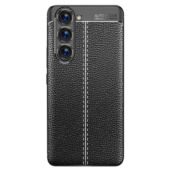 Силиконов калъф Litchi за Samsung Galaxy S23 Plus, черен 1