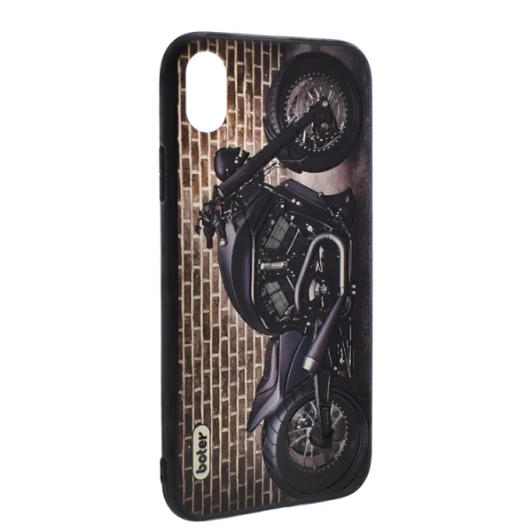 Boter plastic back cover for iPhone XR (6.1), Motorcyclist 1
