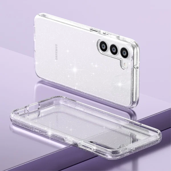 Silicone case Glittery Powder for Samsung Galaxy S23 Plus, white 5