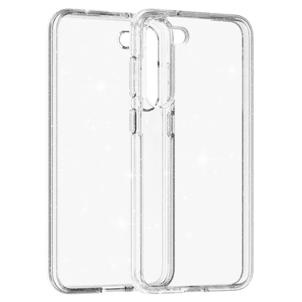 Silicone case Glittery Powder for Samsung Galaxy S23 Plus, white 3