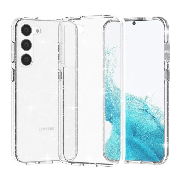 Silicone case Glittery Powder for Samsung Galaxy S23 Plus, white 2