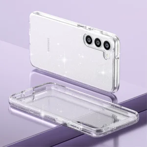 Silicone case Glittery Powder for Samsung Galaxy S23 Plus, white 5