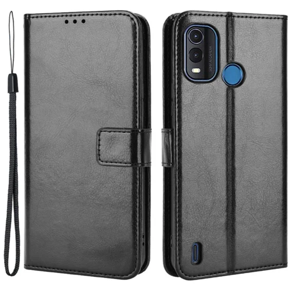 Wallet Case Crazy Horse for Nokia G11 Plus, Black 1
